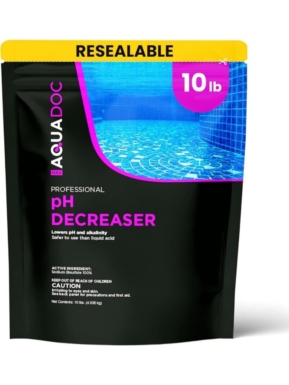 pH Down for Pools - Sodium Bisulfate Decreaser - 10 lb Pool Water Treatment